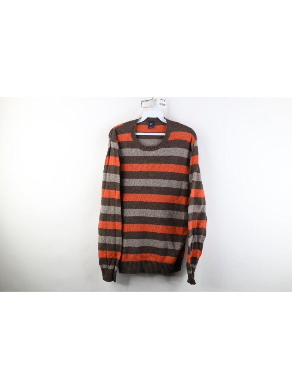 Vintage Y2K Gap Mens Medium Wool Blend Striped Color Block Knit Crewneck Sweater